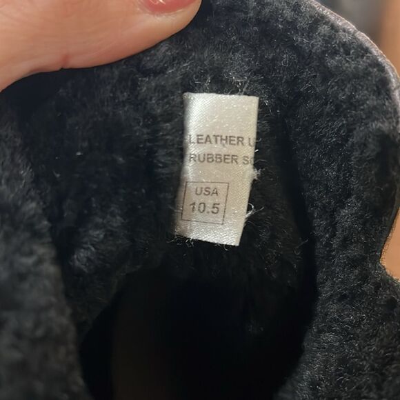 Ross & Snow Federico SP Black Moto Boots Shearling Lined Italian Leather 10.5 - Picture 7 of 10